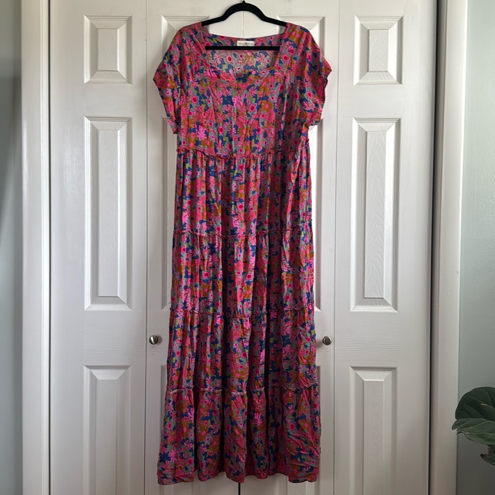 NATURAL LIFE Floral Pink Maxi Dress - Picture 2 of 5